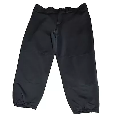 Mizuno•Womens Softball Pants• Sz: Large•Black• Belt Loops•Fast Pitch Performance • $12.99