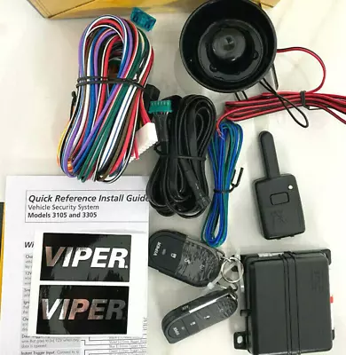 Viper 3105V Security System Keyless Car Alarm 2 Remotes Free Digital Tilt Sensor • $89.94