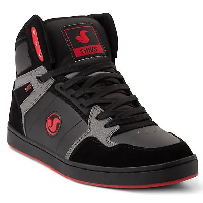 DVS Men's Honcho Black Chr Red Suede Hi Top Sneaker Shoes Clothing Apparel Sk • $111.06