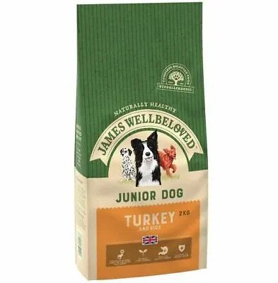 £17.15 • Buy Wellbeloved Turkey & Rice Junior Dog Food Dry Treat Delicious Snack Crunchy 2kg