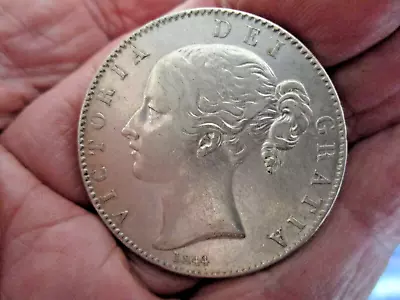 1844 Queen Victoria Young Head Silver Crown Star Stops • $186.50