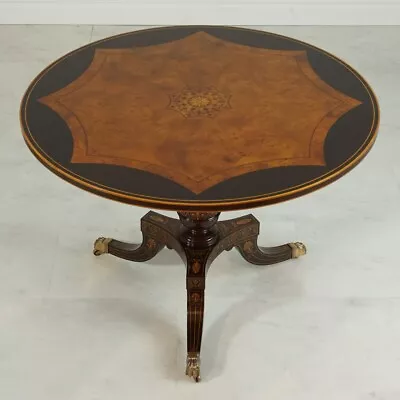 Beautiful 4' Traditional Ornate Round Mahogany Centre Table With Inlay • $2006.25