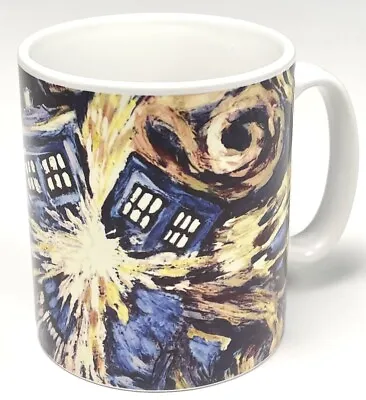 $18.99 • Buy DOCTOR WHO Van Gogh Exploding Tardis Ceramic Tea COFFEE MUG Cup BBC 3.5  EUC