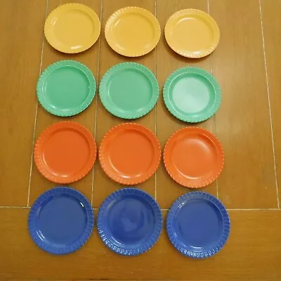 VTG. SET Of 12 TAYLOR SMITH And TAYLOR VISTOSA BREAD DESSERT PLATES - COLORS • $84