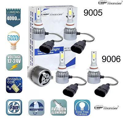 9005+9006 Combo 160W 16000LM CREE LED Headlight Kit High & Low Beam Light Bulbs • $19.99