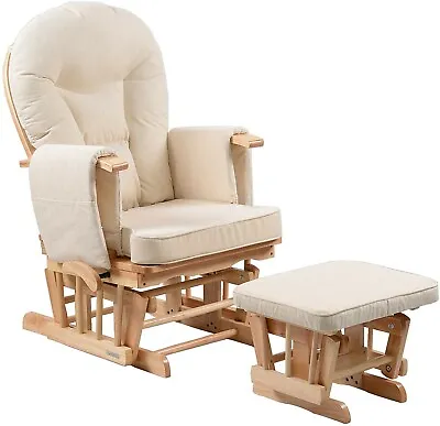 £169 • Buy Serenity Nursing Glider Maternity Chair With Footstool - Natural