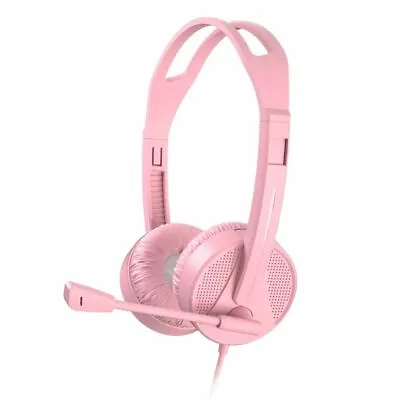 Lecoo Wired Headset With Microphone Headphones For Gaming Music 3.5mm Pink • $32.99