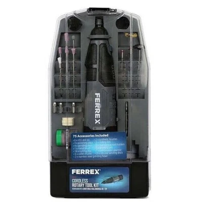 £26.95 • Buy Ferrex 12V Li-ion Cordless Multi Rotary Tool Kit With 75 Accessories