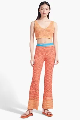 $175 • Buy Staud Nash Pants NWT Blood Orange Multi Knit Space Dye Size Large
