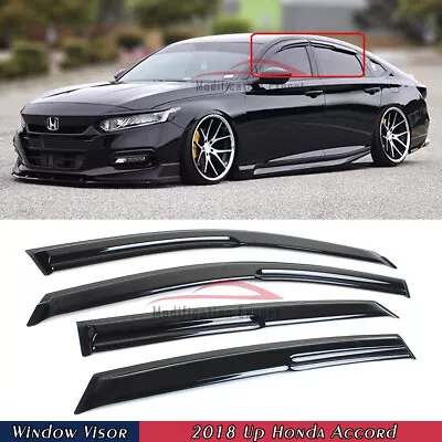 For 2018-22 Honda Accord JDM 3D Wavy Mugen Style Window Visors Rain Guards Vent • $32.99