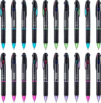 20 Pack 0.7Mm 4-In-1 Multicolor Ballpoint Pen，4-Color Retractable Ballpoint • $22.99