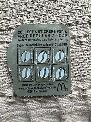 McDonald’s Coffee Sticker Collector Card • £250