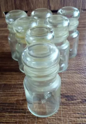 7 Vintage Glass Apothecary Spice Jars With Stoppers 3.50  • $25