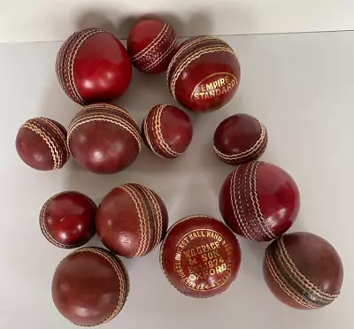 Vintage Authentic Red Leather Cricket Ball Large Lot • $70