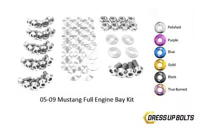 Polished Dress Up Bolt Kit For 2005-2009 Ford Mustang (Engine Bay Full) • $282.14