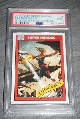 Captain Marvel #5 2015 Fleer Retro Marvel 90 Impel Universe Mint Psa 9 1990 • $94.99