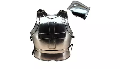 Knights Templar Crusaders Armor Pointmans Cuirass - Front & Back Armor Cross Sil • $270.92
