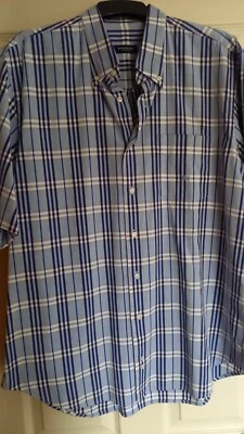 £75 • Buy Mens Burberry Shirt Blue Nova Check Xl Used Ptp24