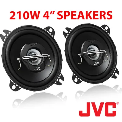 JVC 210W 10cm 4  2-Way Car Stereo Audio Speakers Door Shelf New Pair BN CS-J420X • £17.99