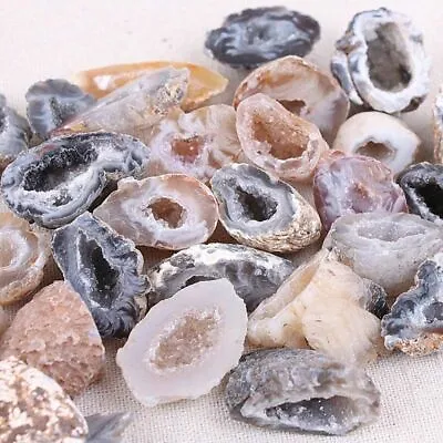 Natural Agate Geodes Collection Raw Stones Slice Crystals Halves Healing Grade • $4.06