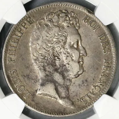 1830-W NGC VF 35 France Silver 5 Francs Missing I Incuse Silver Coin (21082103C) • $299