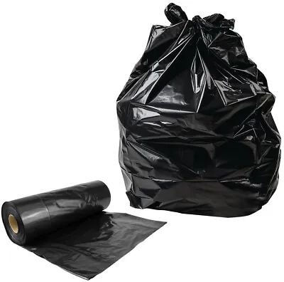 £49.99 • Buy Heavy Duty Black Refuse Sacks Strong Bin Liners Dustbin Bags - 100 200 400 1000*