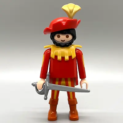Playmobil Musketeer Red Male Adult Figure Sword Soldier Marquis Castle 4762 • $7.92