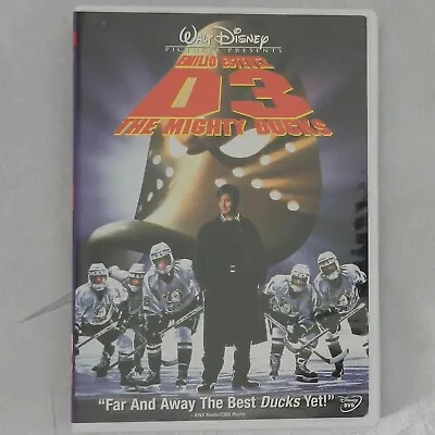 Walt Disney  D3 THE MIGHTY DUCKS  DVD Disc White Plastic Case & Insert • $11