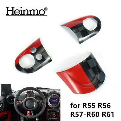 3PCS JCW Steering Wheel Button Cover Trim For  Cooper S JCW R55 R56 R57 R60 • $22.04