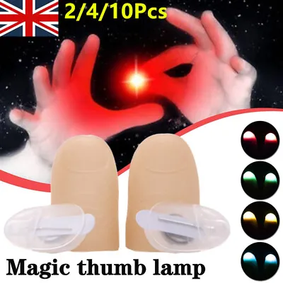 2-10X Light From Anywhere Magic Light Up Flashing Thumbs Trick Appearing Light • £3.89