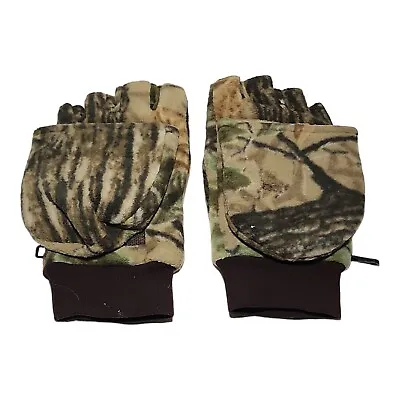 Camouflage Pop-Top Mittens Fingerless Gloves Men's Large? Hunting Outdoors • $14.48