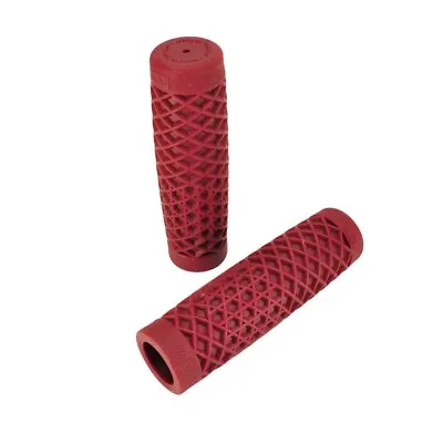 Vans Oxblood Red 1  Motorcycle Grips Waffle Sole Pattern VTwin/Harley MADE IN US • $19.95