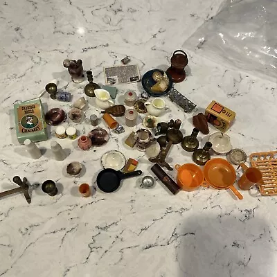Lot Of Vintage Dollhouse Miniatures Accessories 40+ Miniatures Mixed • $9.99