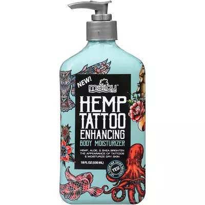 Malibu Tan Hemp Tattoo Enhancing Body Moisturizer 18 Fl Oz Free Shipping • $11.58