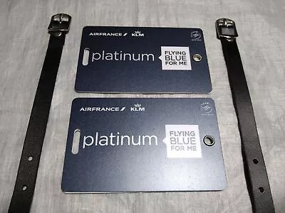 Air France KLM FLYINGBLUE Member Platinum Luggage Name Tag Set NEW • £327.47