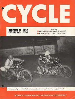 1950 September Cycle - Vintage Motorcycle Magazine • $13.95