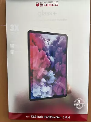 $35 • Buy ZAGG InvisibleShield Glass+ Screen Protector Apple IPad Pro 12.9  Gen. 3, 4