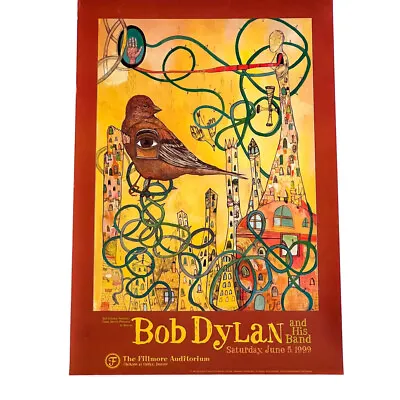 Bob Dylan And His Band June 5 1999 Denver Fillmore Concert Poster 13 X 19 In • $199.97