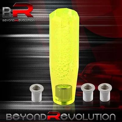 150mm 6  Shift Knob Yellow Crystal Octagon Bubble Automatic Manual Transmission • $19.99