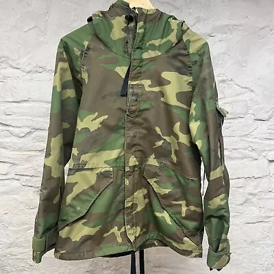 Vintage US Military Army Woodland Camo Cold Weather Parka Jacket Small Short • $76.95