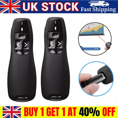 NEW Wireless Presenter PowerPoint Mouse Click Laser Pointer Presentation Remote • £8.99