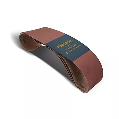 3 Pack 6x48 Inch Aluminum Oxide Sanding Belt 80 Grit For Bench Wood Metal • $24.15