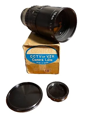 Cosmicar Television Lens 75mm F/1.9  TV Movie Camera C Mount • $101.50