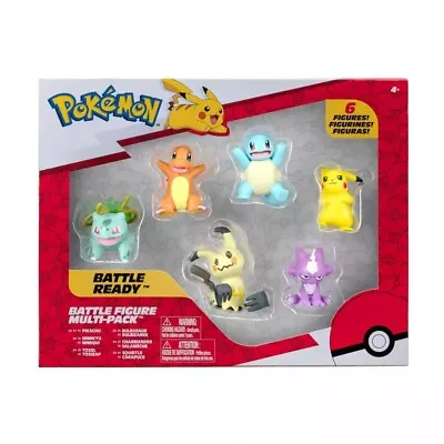 Pokemon Battle Multipack 6 Figure Pack Pikachu Squirtle Charmander Toy Gift 4+ • $48