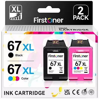 67XL Ink Cartridges For HP Deskjet 2755 4155 2720e Envy 6010 6055 6020e Printer • $41.89