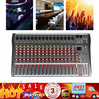 16 Channel Professional Powered Mixer Power Mixing Amp USB Audio Equipment Usa • $124.08