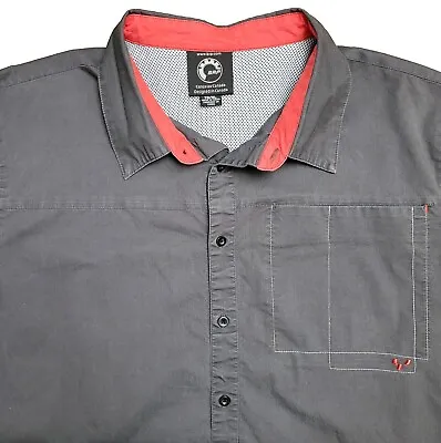 BRP Can-am Spyder Short Sleeve Button Shirt Pit Vented Back Gray Mens XL • $23.99
