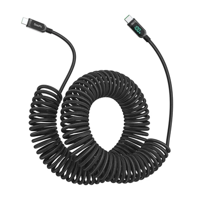 $22.17 • Buy Soopii Coiled USB C Cable, 100W USB C To USB C Cable Fast Charge, 6FT Nylon Brai