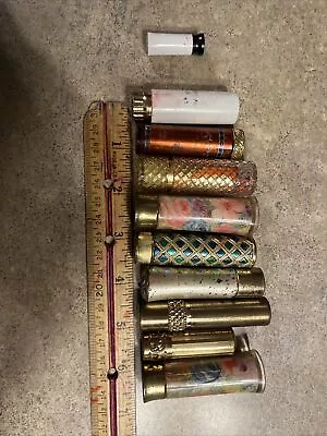 Lot Of 9 Vintage Brass Lipstick Cases From The 1940s And 50s • $7.50