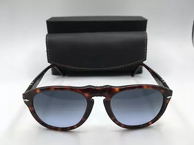 $79.99 • Buy Persol 0PO0649 Men's Havana Frame Blue Gradient Lens Aviator Sunglasses 54MM